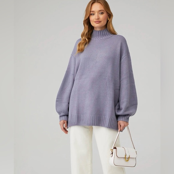 WeWoreWhat oversized mock neck sweater - Picture 4 of 6